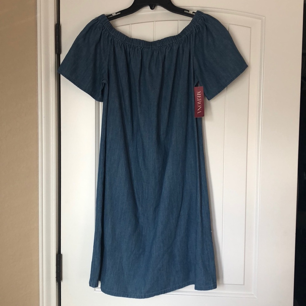 Denim-look casual dress